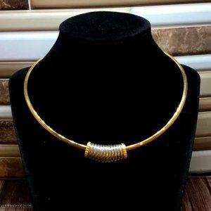 Claire's Gold & Silver-Tone Torque Necklace